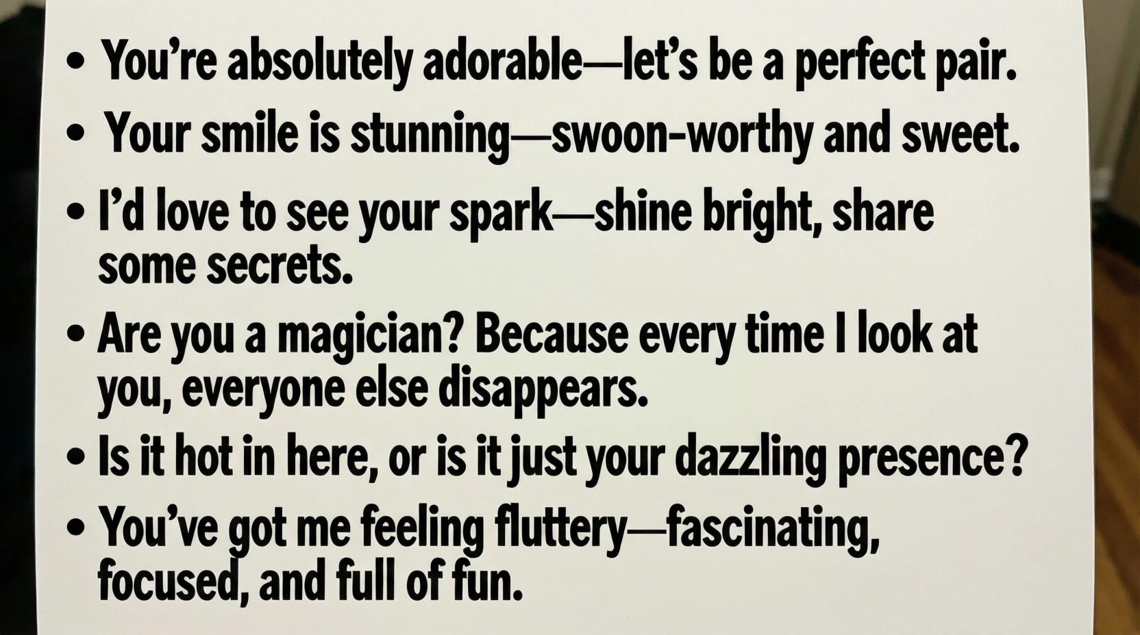 Alliteration Pickup Lines