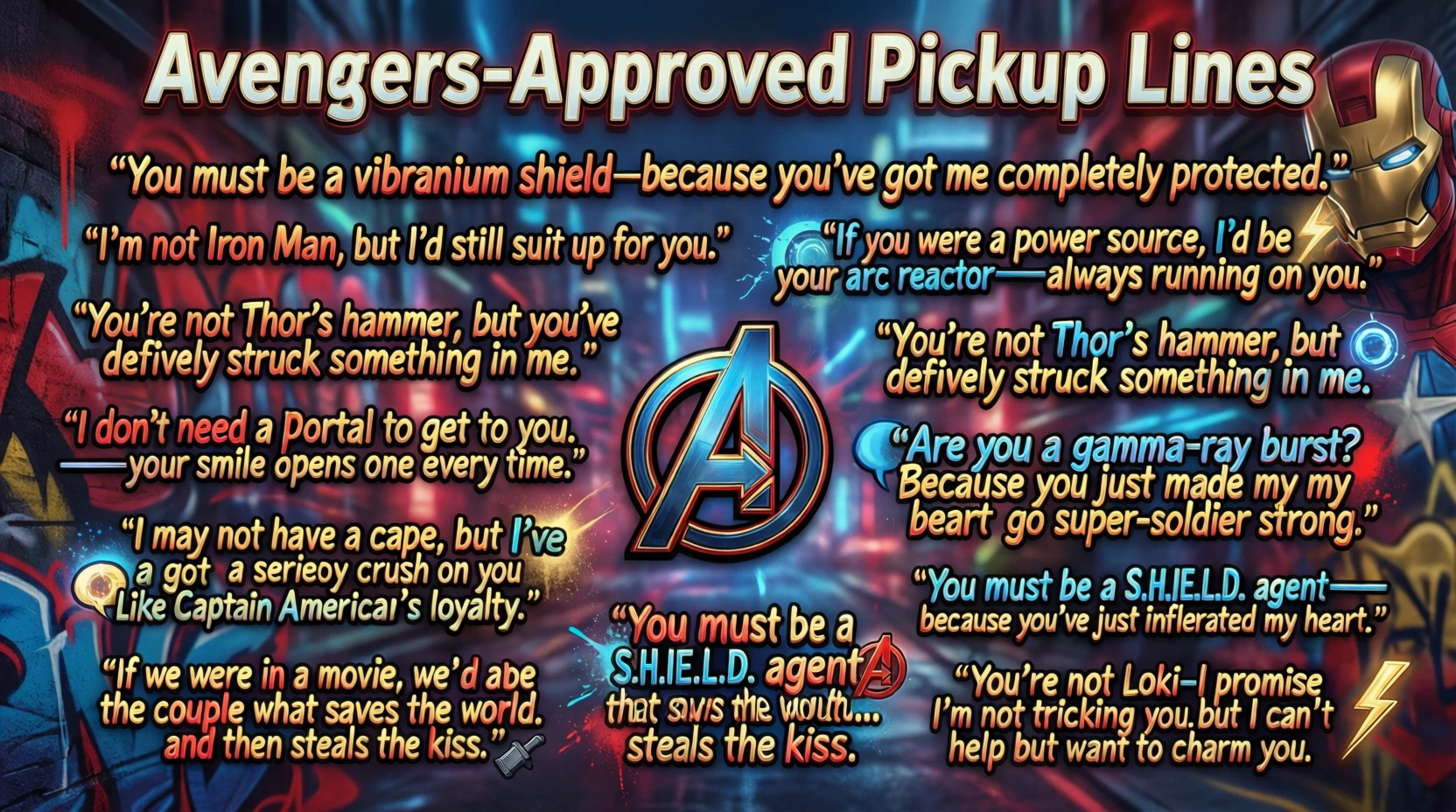 Avengers Pickup Lines