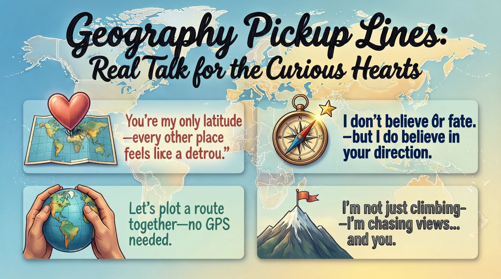 Geography Pickup Lines